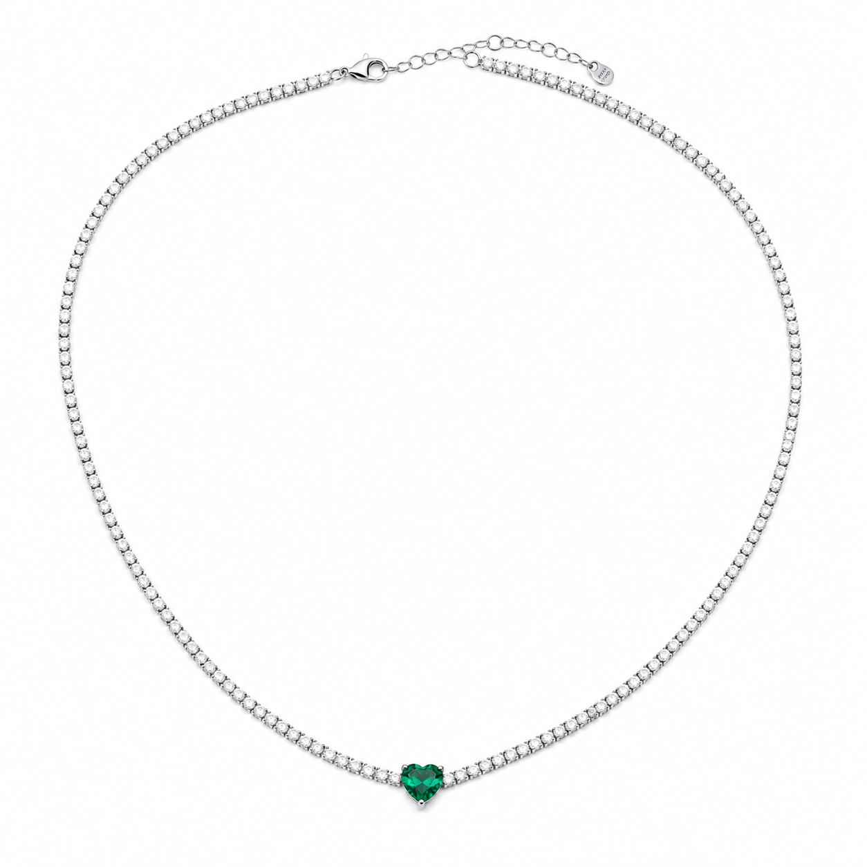 Heart Tennis Necklace