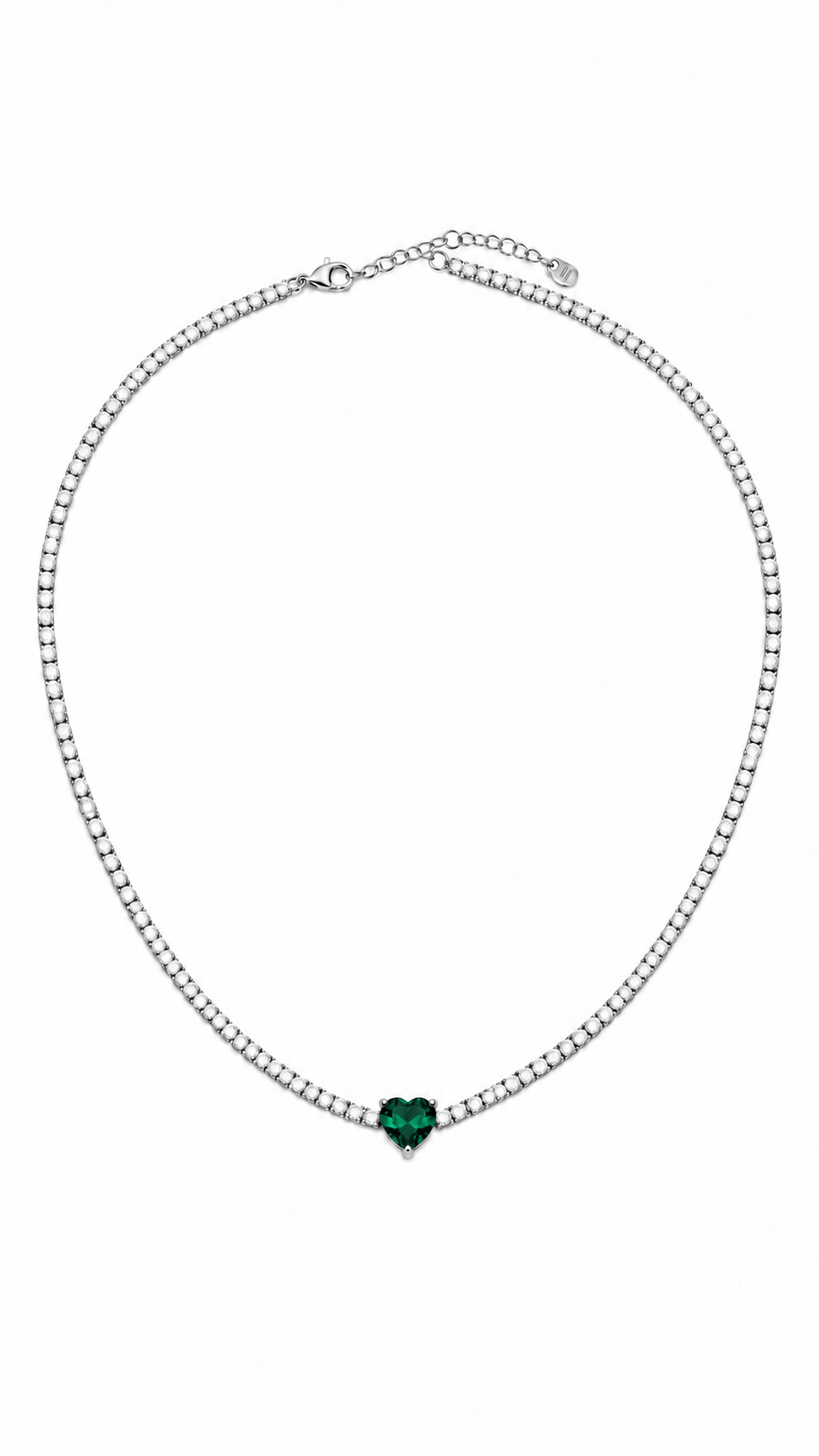 Heart Tennis Necklace