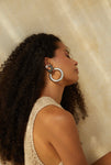 Chunky Glam Silver Hoops
