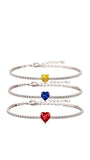 Heartline Tennis Bracelet