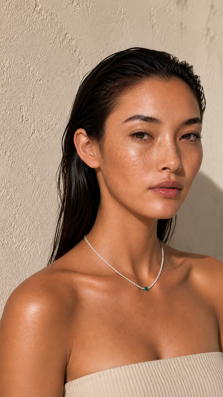 Heart Tennis Necklace