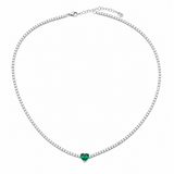 Heart Tennis Necklace