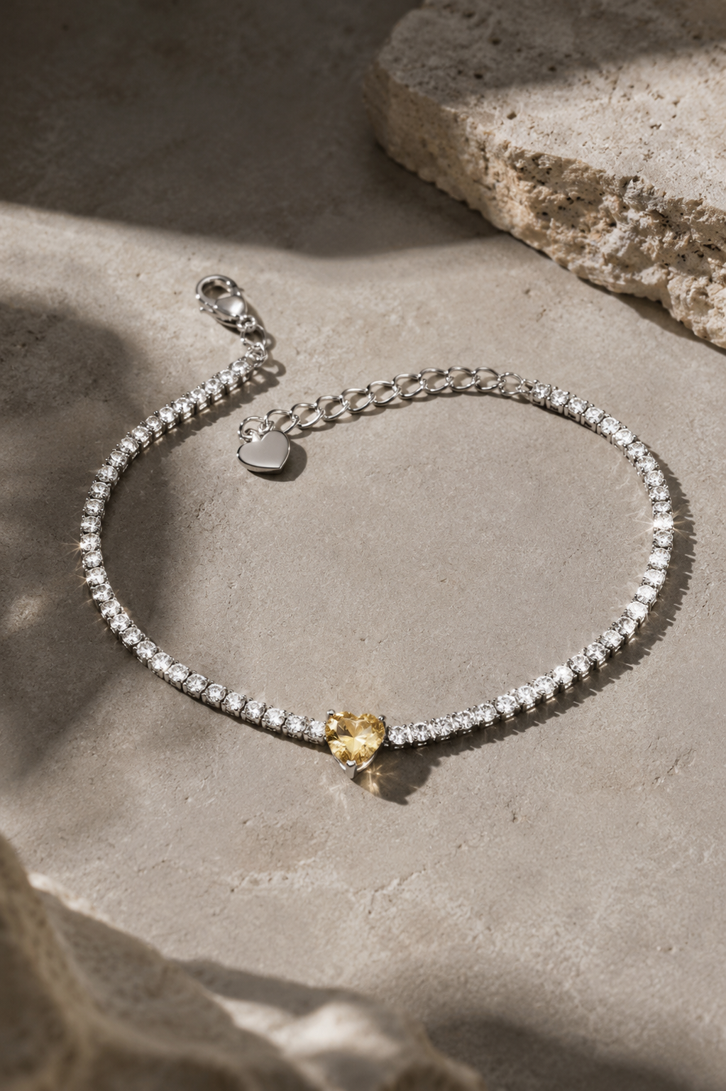 Heartline Tennis Bracelet