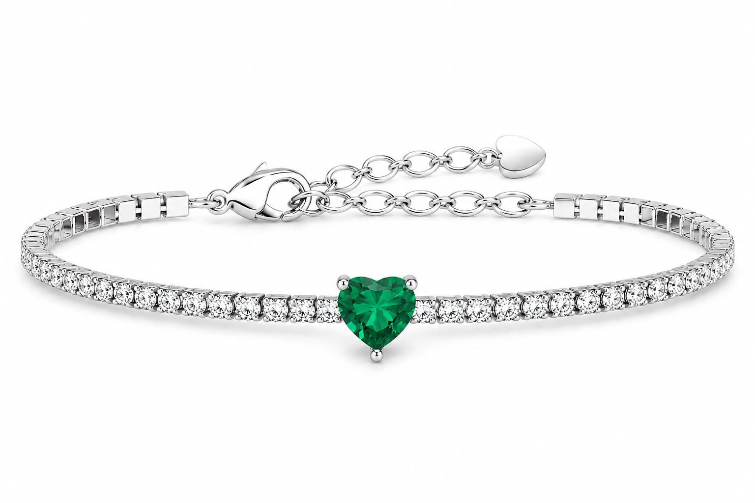 Heartline Tennis Bracelet