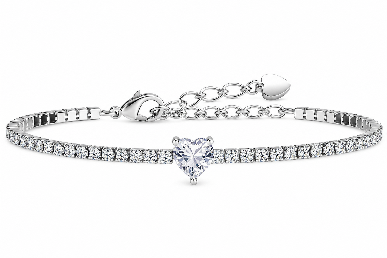 Heartline Tennis Bracelet