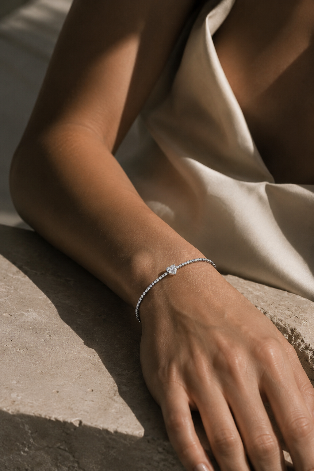 Heartline Tennis Bracelet