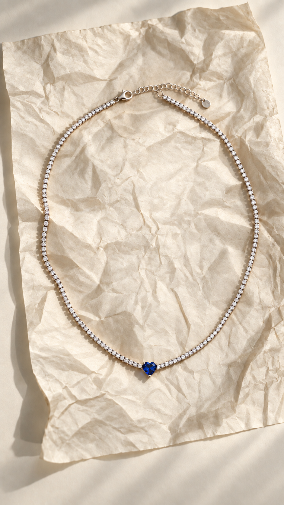 Heart Tennis Necklace