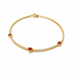 Heart Tennis Bracelet