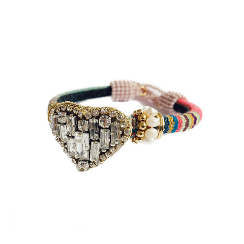 Crystal Heart Bangle