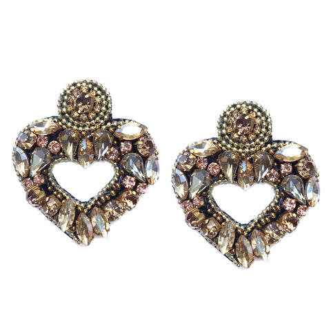 Crystal Heart Earrings